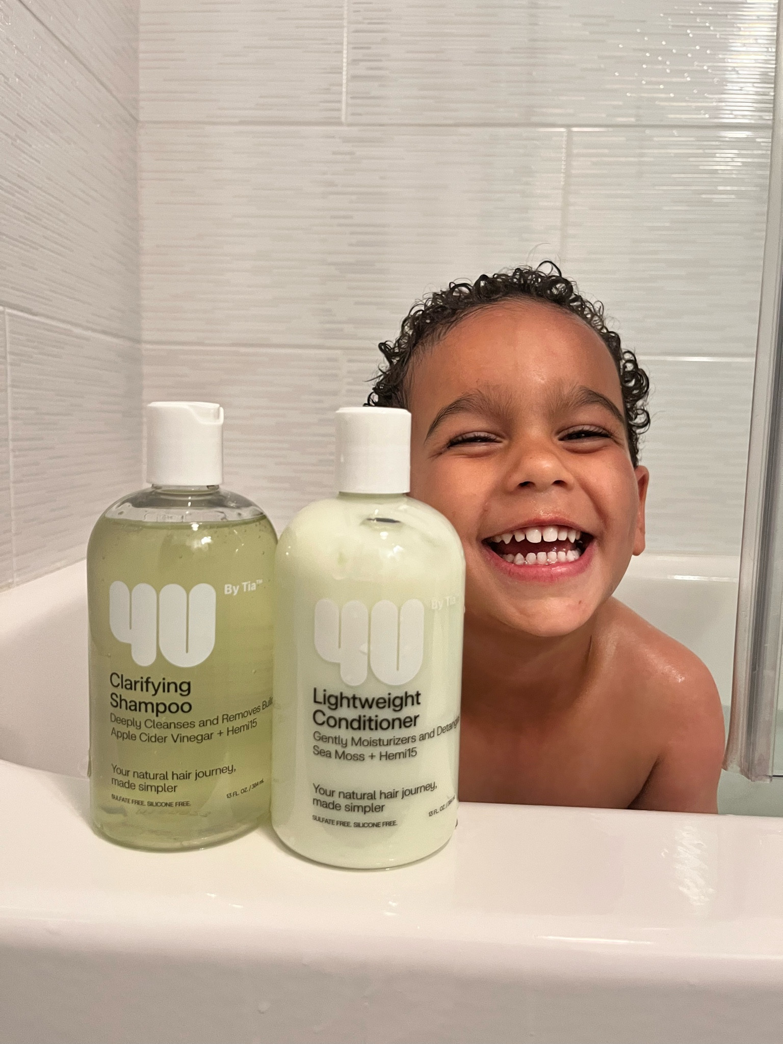 4UbyTia products I use on my sons hair. 
