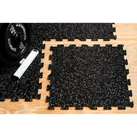 American Floor Mats Fit-Lock 3/8 Inch Heavy Duty Rubber Flooring - Interlocking Rubber Tiles (24"... | Amazon (US)