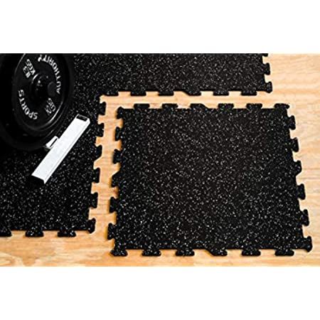 American Floor Mats Fit-Lock 3/8 Inch Heavy Duty Rubber Flooring - Interlocking Rubber Tiles (24"... | Amazon (US)