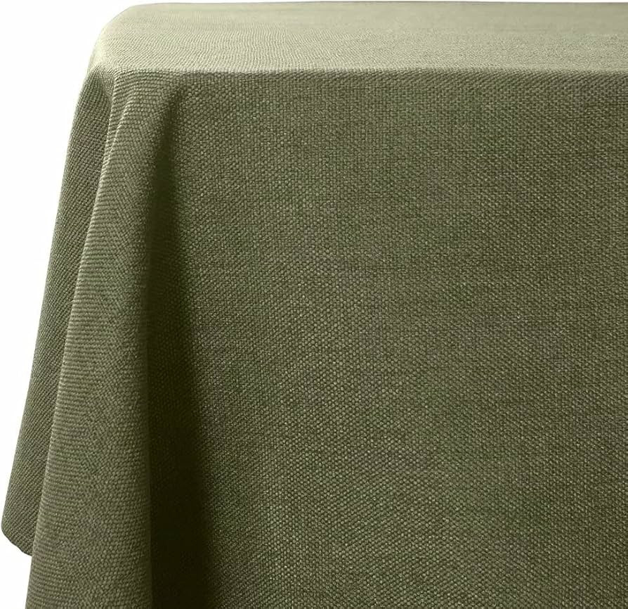WAITER TREE Faux Linen Tablecloth Rectangle Washable Wrinkle and Water Resistant Table Cloth Cove... | Amazon (UK)