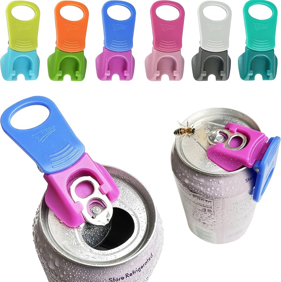 DIPESI 6 pack 6 colors Soda Can Opener & Soda can lids, Drink Protector Caps,Suitable for Parties... | Amazon (US)