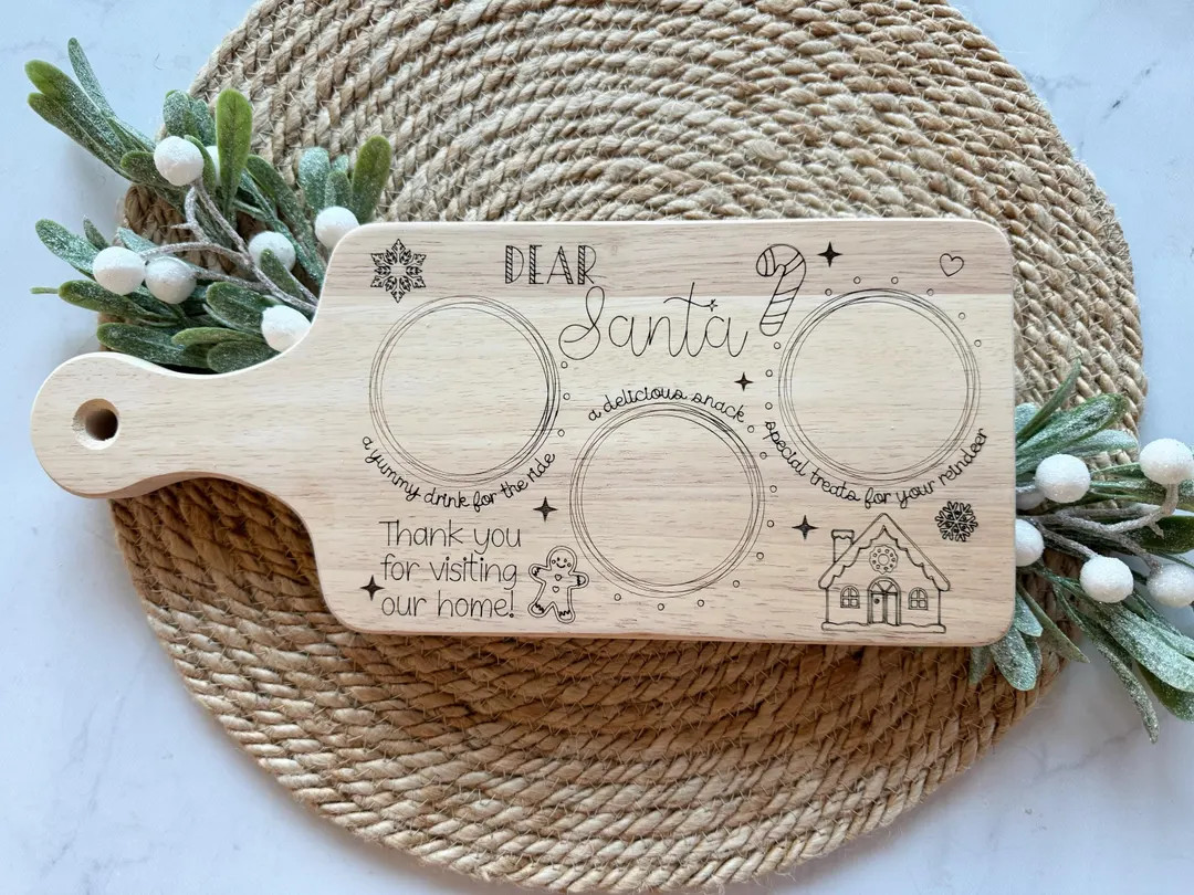 Personalized Santa Cookie Tray, Christmas Eve Board - Etsy | Etsy (US)