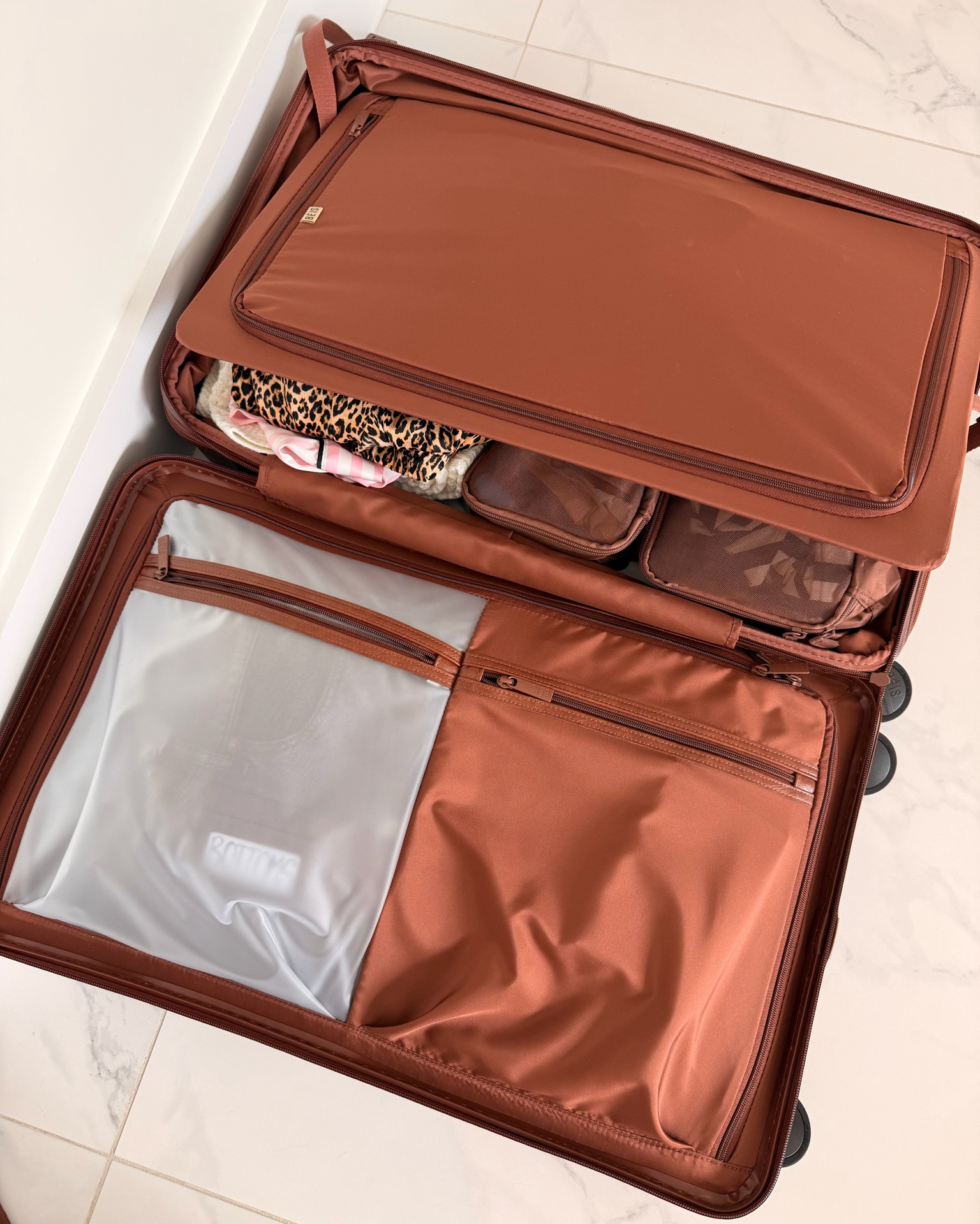 My favorite travel pieces from BEIS, I have the small carry-on, the mini weekender which is great to take as my personal item and also fit some of the handbags I want to bring with me when I travel, the medium check-in suitcase and the big check-in luggage. Totally recommend them!

#LTKTravel