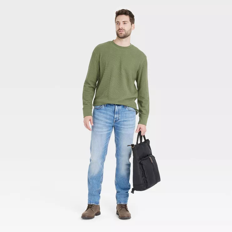 Men's Textured Long Sleeve T-Shirt - Goodfellow & Co™ | Target