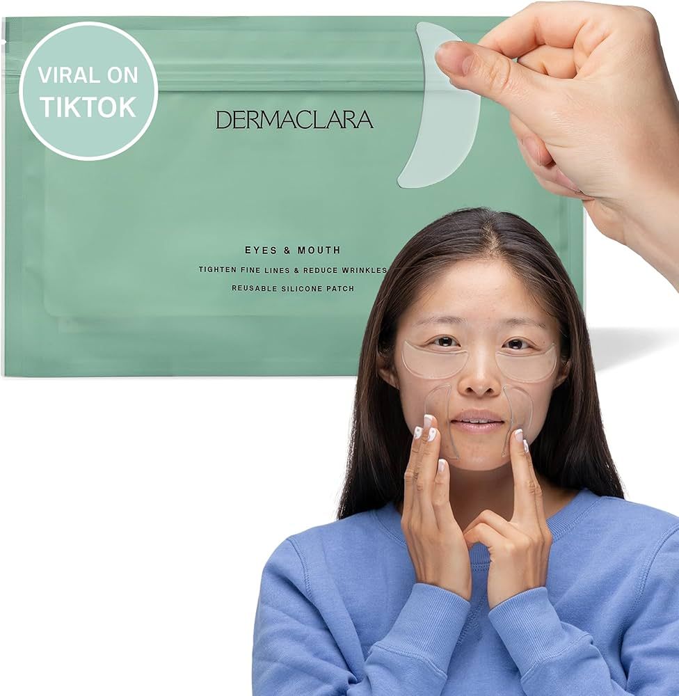 Dermaclara Siliconefusion Eyes and Mouth Patches - Reusable, Hypoallergenic, Dermatologist Tested... | Amazon (US)