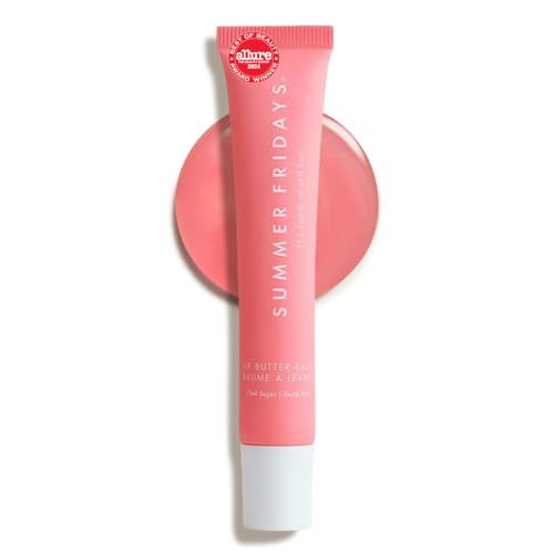 Summer Fridays Lip Butter Balm - Moisturizing Lip Gloss for Instant Shine + Sheer Color - With Nourishing Shea Butter - Everyday Makeup + Skin Care Summer Essentials - Vegan - Pink Sugar (.5 Oz) | Amazon (US)