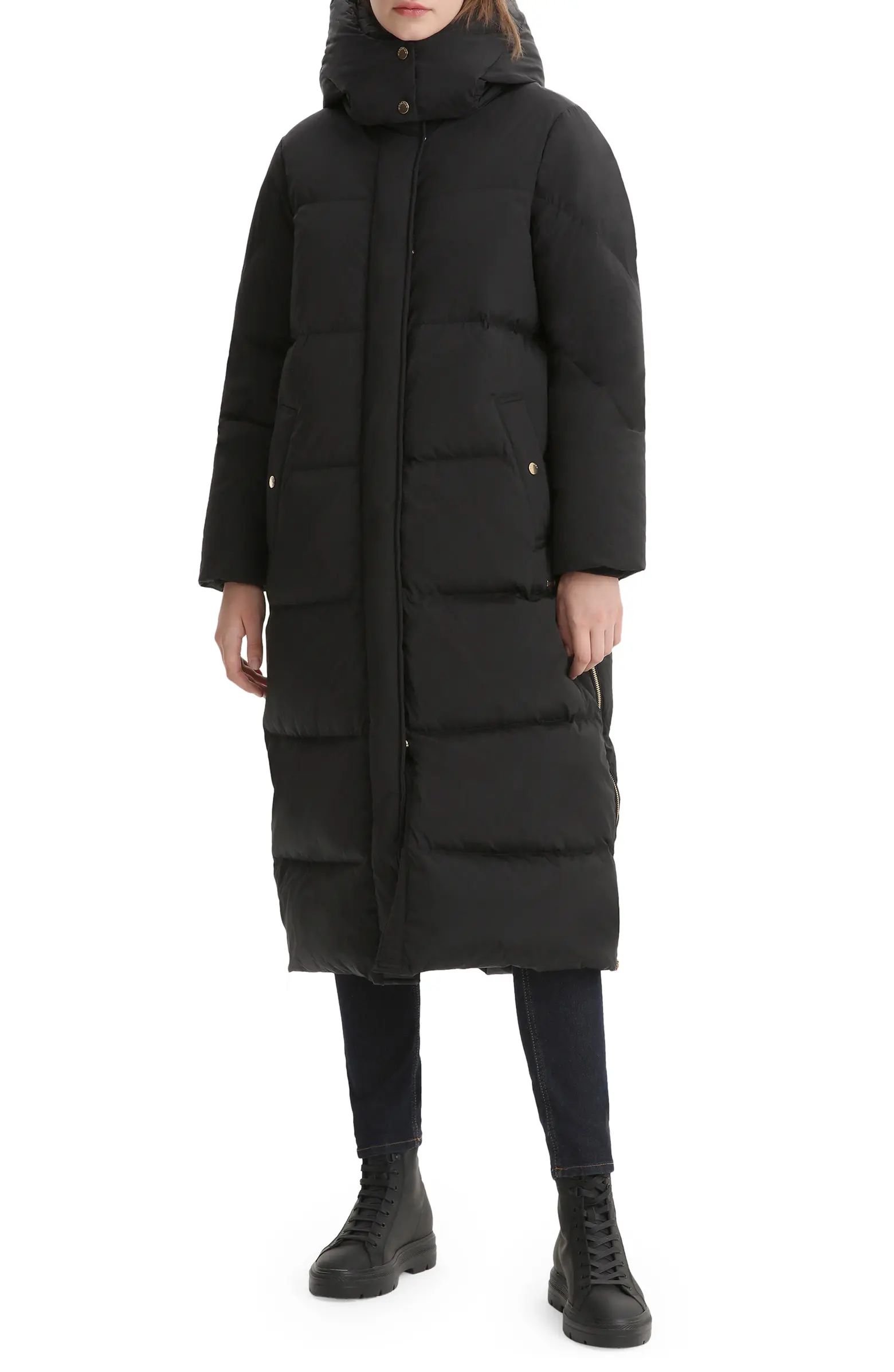Aurora Wind Resistant Water Repellent Down & Feather Long Parka | Nordstrom