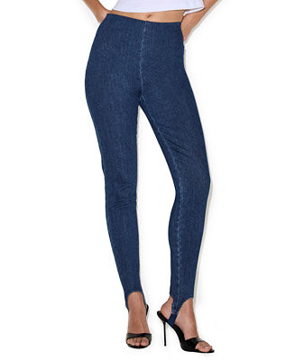 Women's Rockaway High-Waist Skinny Stirrup Denim Leggings | Macy's