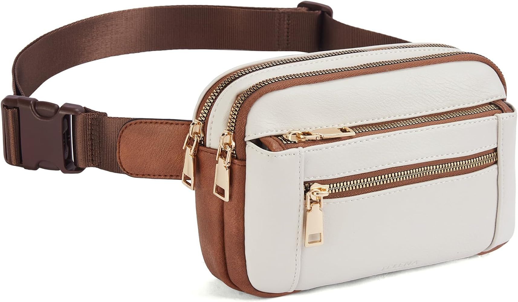 Telena Fanny Packs for Women Cross Body Bag Leather Belt Bag Fashionable Waist Bag with Adjustabl... | Amazon (US)