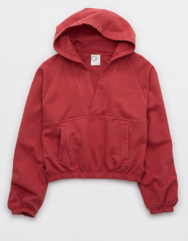 OFFLINE By Aerie Throwback V-Neck Hoodie | American Eagle Outfitters (US & CA)