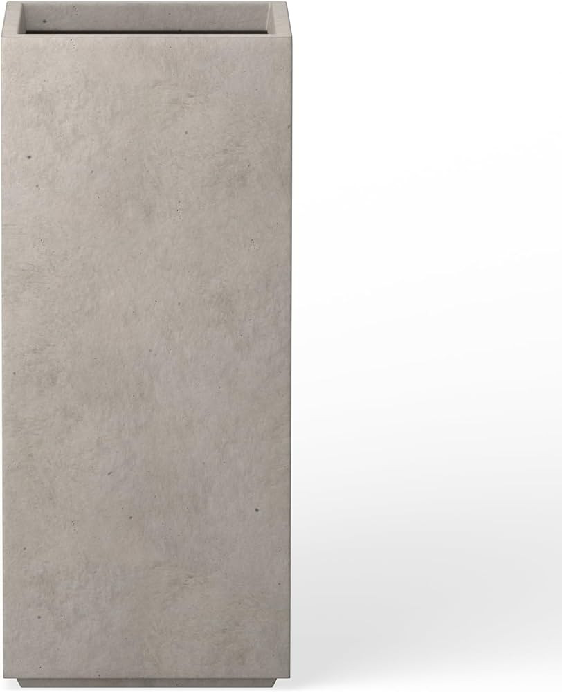 Kante 20.3" H Tall Rectangular Concrete Planter, Modern Square Diameter Plant Pot with Drainage H... | Amazon (US)