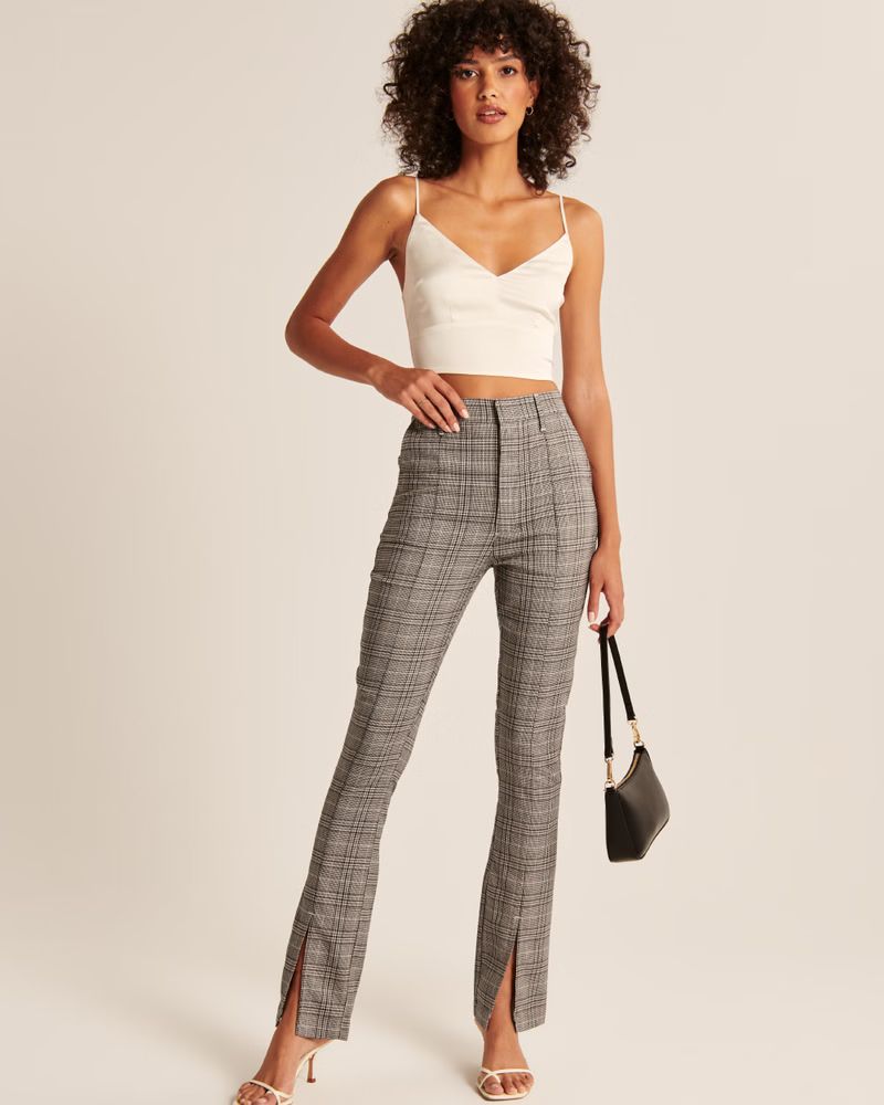 Plaid Split-Hem Pants | Abercrombie & Fitch (US)