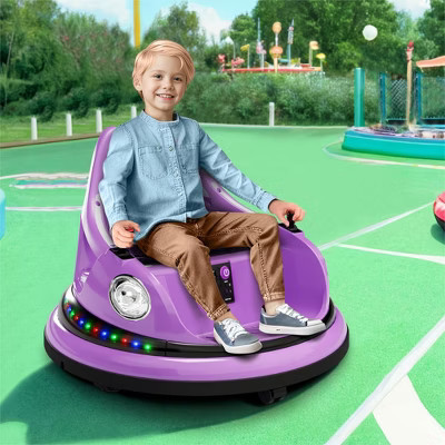 Toddlers Bumper Car, 12V Ride On Toy for Kids, Electric Ride On Car w/Remote Control, Baby Bumping Toy Car w/2 Speeds, LED Lights, 360 Degree Spin | Target
