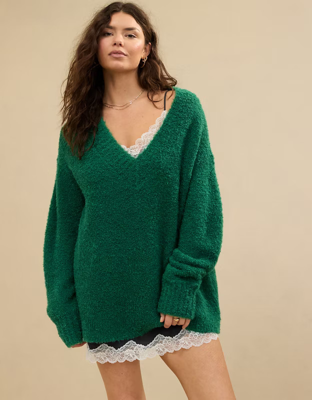 Aerie Teddy Boucle Sweater | Aerie