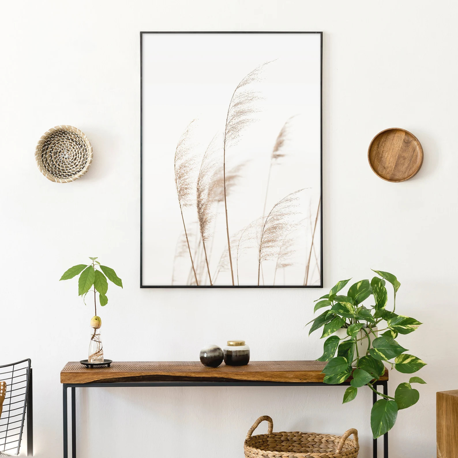 Sea Grass Coastal Print | Neutral Beige Decor, Minimalist Beach Wall Art, Farmhouse Poster Printa... | Etsy (Global)
