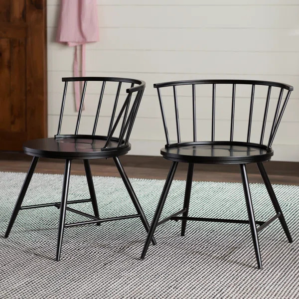 Kennamer Metal Windsor Back Side Chair (Set of 2) | Wayfair North America