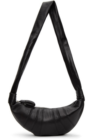 Lemaire - Black Nappa Leather Small Croissant Bag | SSENSE