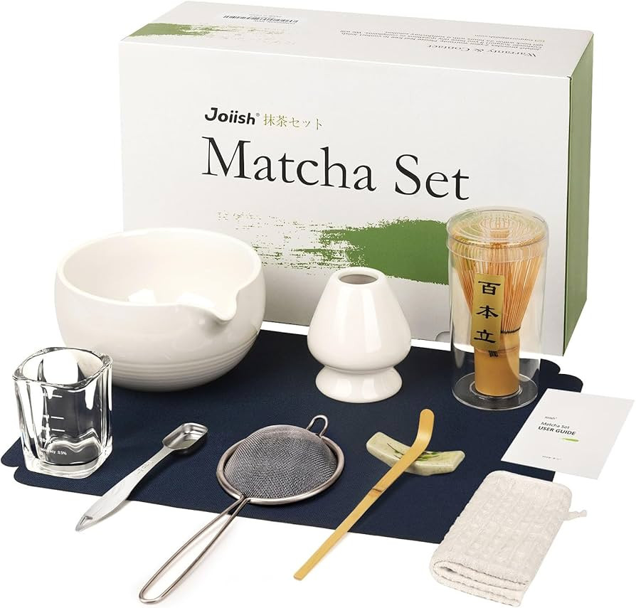 Matcha Tea Kit 10-Pcs Set, Whisk and Bowl with Spout & Measuring Spoon, Japanese Tea Making Tools... | Amazon (US)