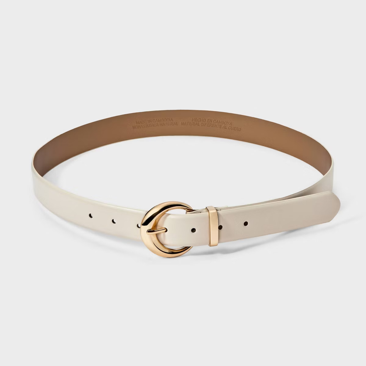New Bevel Buckle Belt - A New Day™ Light Taupe | Target