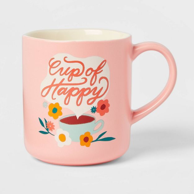 16oz Stoneware Cup of Happy Mug - Opalhouse&#8482; | Target