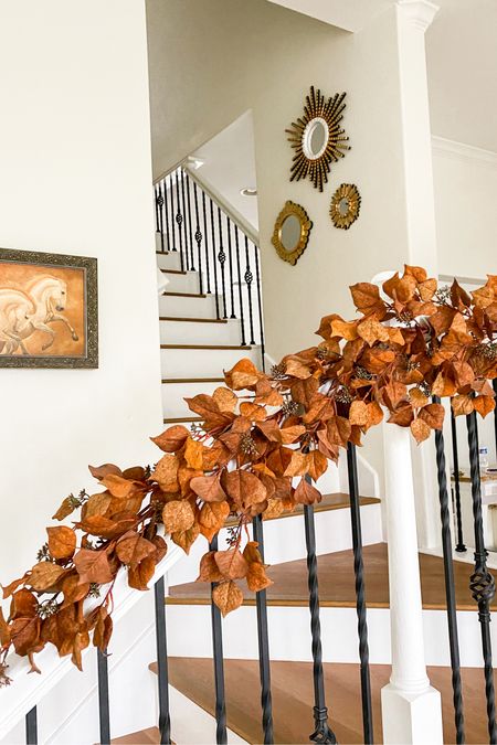 It’s no secret is my favorite time of year but this year is next level with these amazingly realistic faux garland home decor! I’m so picky about wreaths and faux plants and this garland looks so real! I actually thought they were dried leaves when they arrived! The detail is gorgeous 😍

I ordered 3 for my banisters and plan to order the matching centerpiece for thanksgiving! 

#LTKhome #LTKSeasonal #LTKHolidaySale