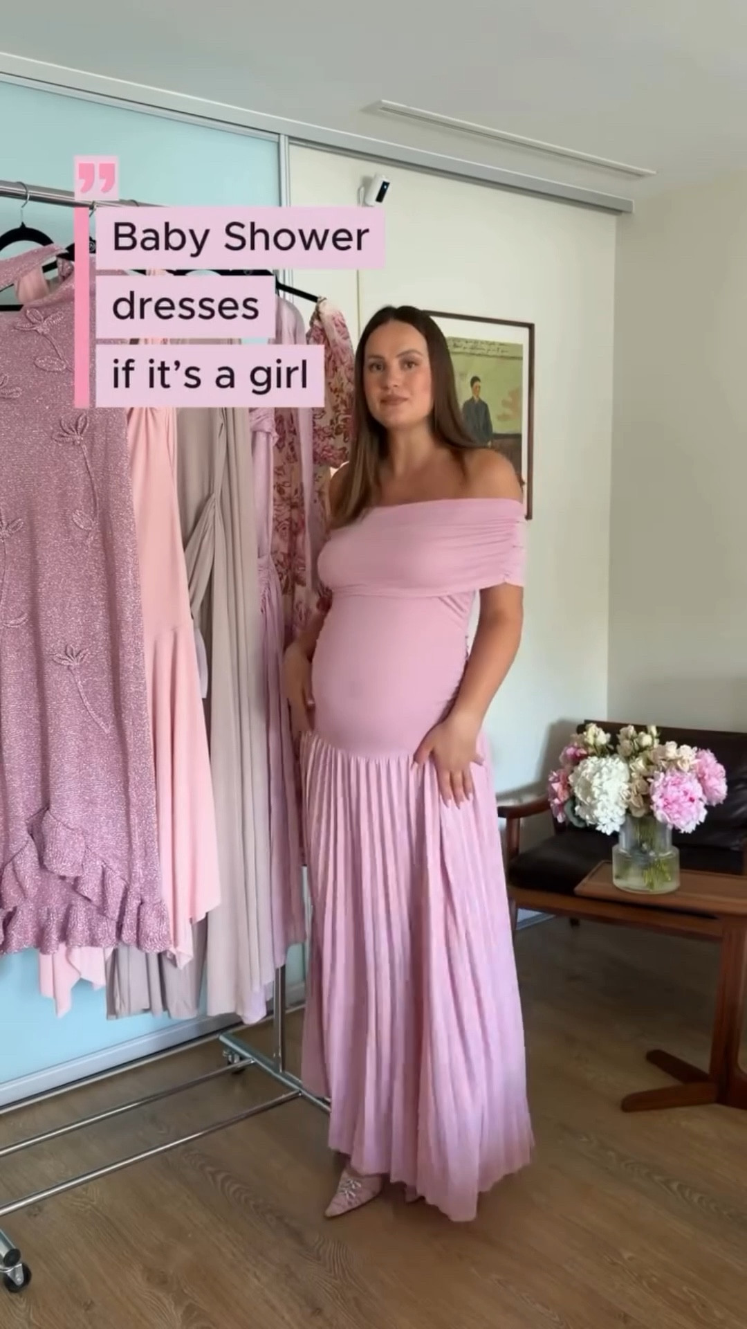 Let’s vote? Baby Shower dresses if you are having a girl 🎀🌸

1️⃣ @revolve X REVOLVE FIELD OF DREAMS MAXI IN CAMEO BLUSH, LIONESS
Color: Cameo Blush

2️⃣ @meshki Celestino Floral Metallic Knit Maxi Dress - Pink

3️⃣ @clubllondon Castor | Pink Asymmetric Midi Dress

4️⃣ @clubllondon Brenda | Champagne Crew-Neck Maxi
Dress With Mesh Cape And Sash