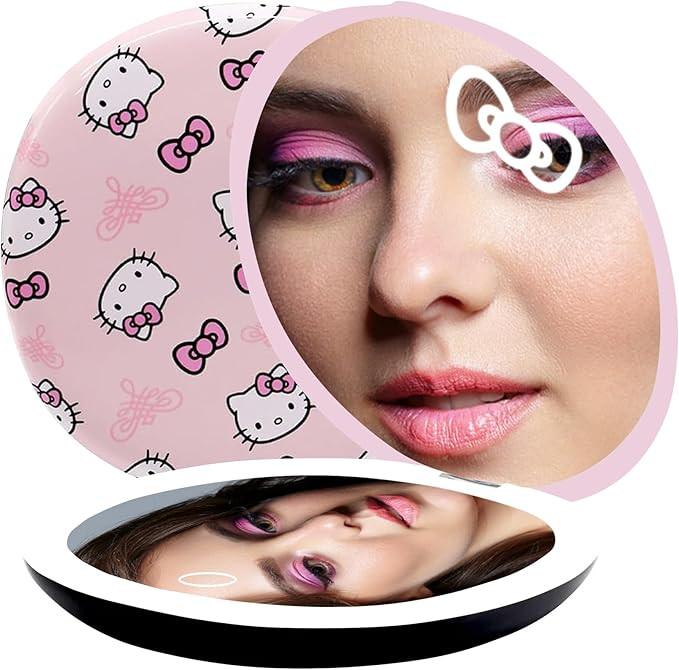 Impressions Vanity Hello Kitty Supercute Signature Compact Mirror with Light, Travel Makeup Mirro... | Amazon (US)