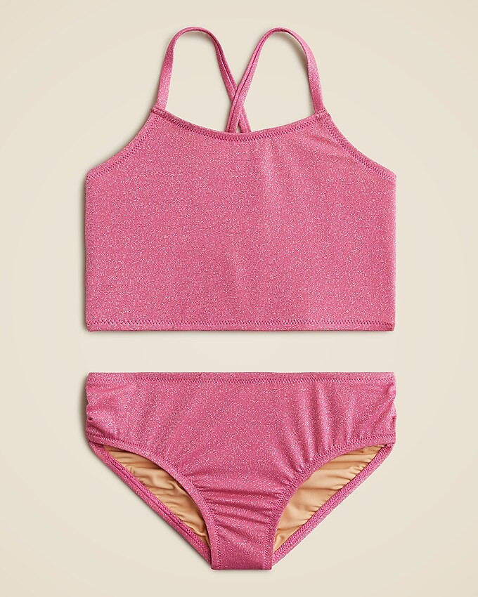 Girls' shimmer two-piece swimsuit with UPF 50+ | J. Crew US