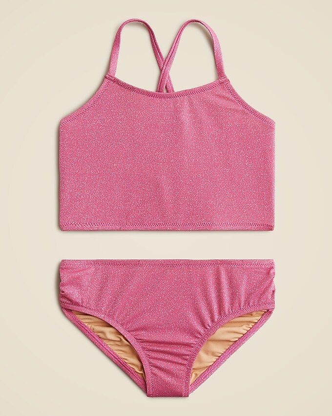 Girls' shimmer two-piece swimsuit with UPF 50+ | J. Crew US