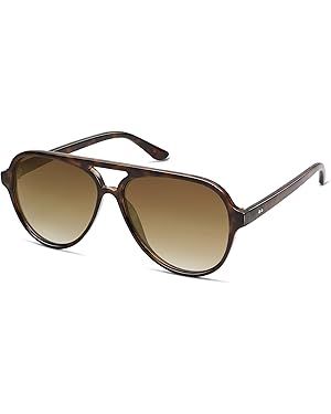 SOJOS Retro Polarized Aviator Sunglasses Womens Mens Classic Double Bridge Sun Glasses SJ2201 | Amazon (US)