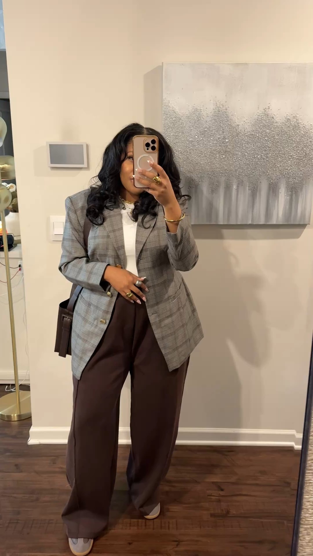 Headed to pick my kid up from Choir trip. Here is my pick up outfit. My charm necklace is from Pandora. The pants are older asos. Sambas @adidas blazer @Eloquii 

#LTKgrwm #LTKdayinmylife #LTKOver40