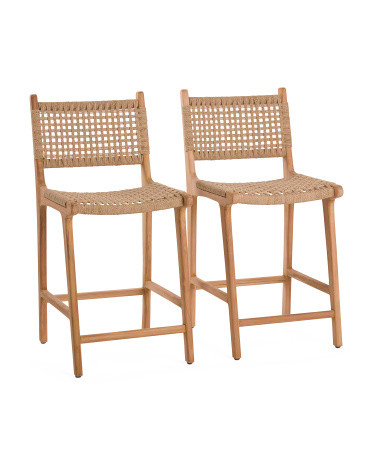 Set Of 2 Talia Wove Counter Stools | TJ Maxx