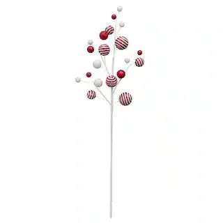 Red & White Mini Ball Ornament Spray by Ashland® | Michaels | Michaels Stores