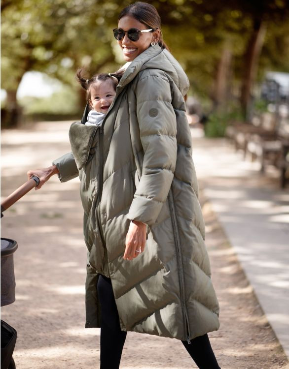 Long Maternity & Babywearing Puffer Coat | Seraphine US
