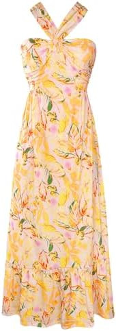 GRACE KARIN Womens Summer Floral Dresses 2026 Boho Maxi Dress Flowy Halter Sundress Casual Vacati... | Amazon (US)