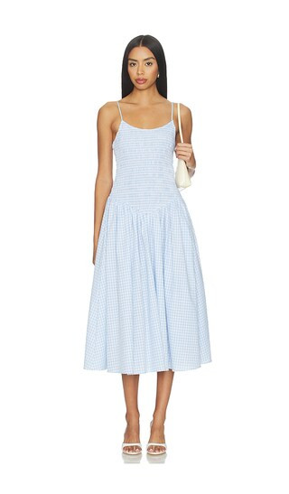 x REVOLVE Ives Dress in Light Blue Gingham | Revolve Clothing (Global)
