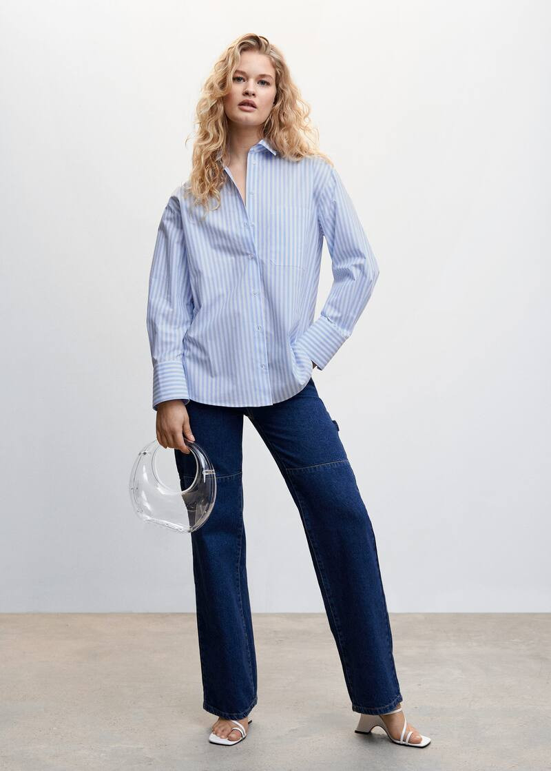 Oversize cotton shirt -  Women | Mango USA | MANGO (US)