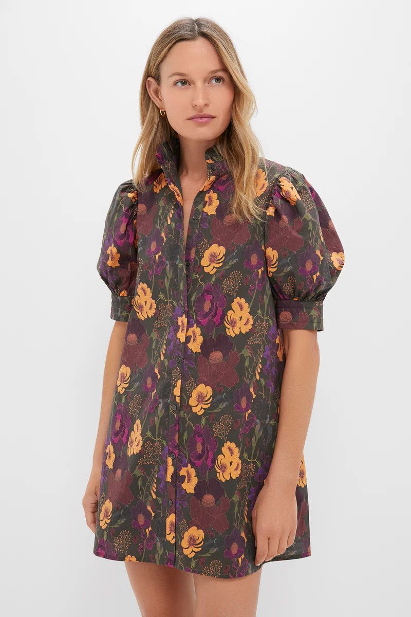 Burnt Orange Floral Louisa Mini Dress | Tuckernuck (US)
