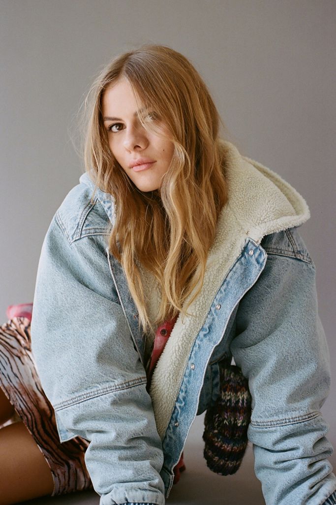 BDG Blake Denim Hooded Bomber Jacket | Urban Outfitters (US and RoW)