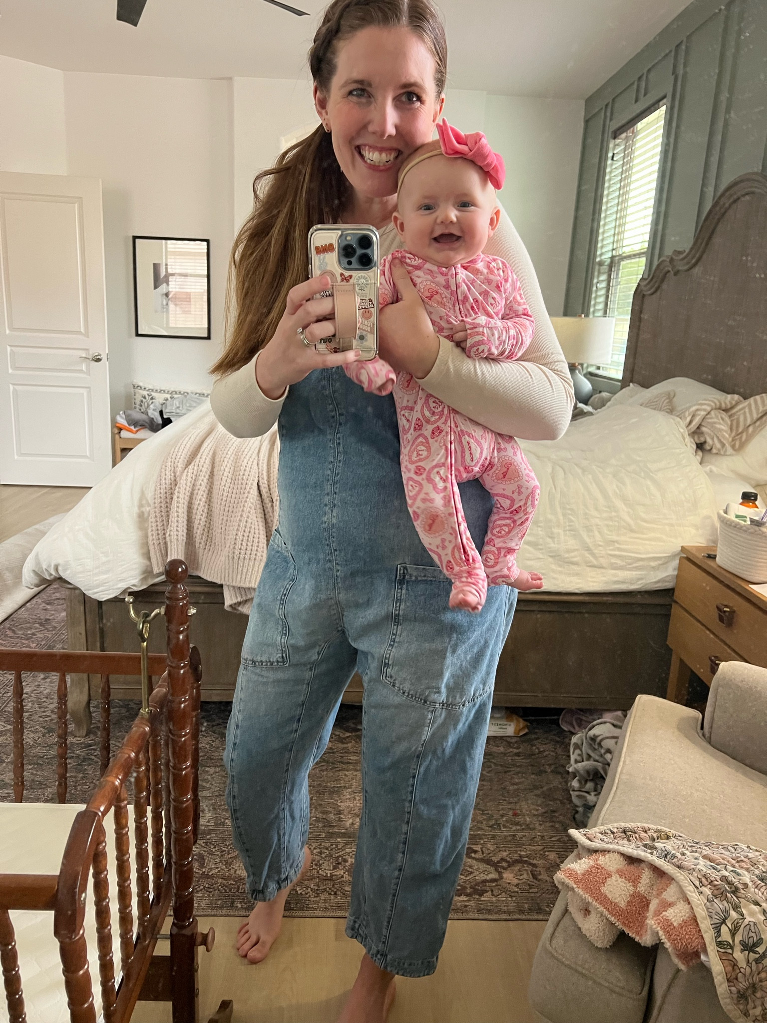 Love this little bestie of mine! Feeling very much in my mom era in these denim overalls! 

#LTKbaby #LTKbump #LTKfamily