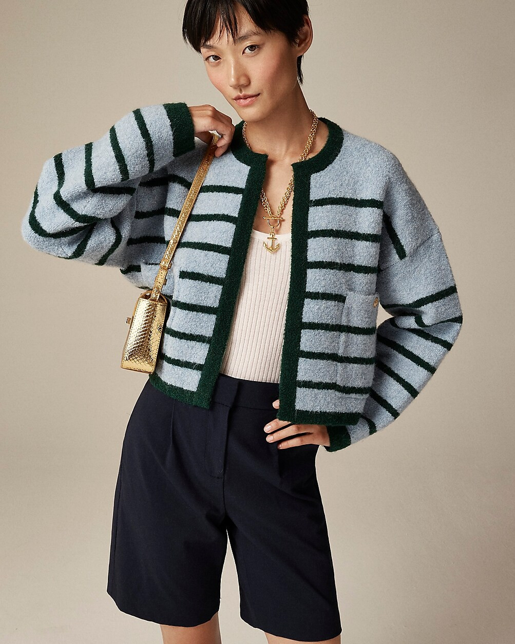 Patch-pocket lady jacket in double-faced wool blend | J. Crew US