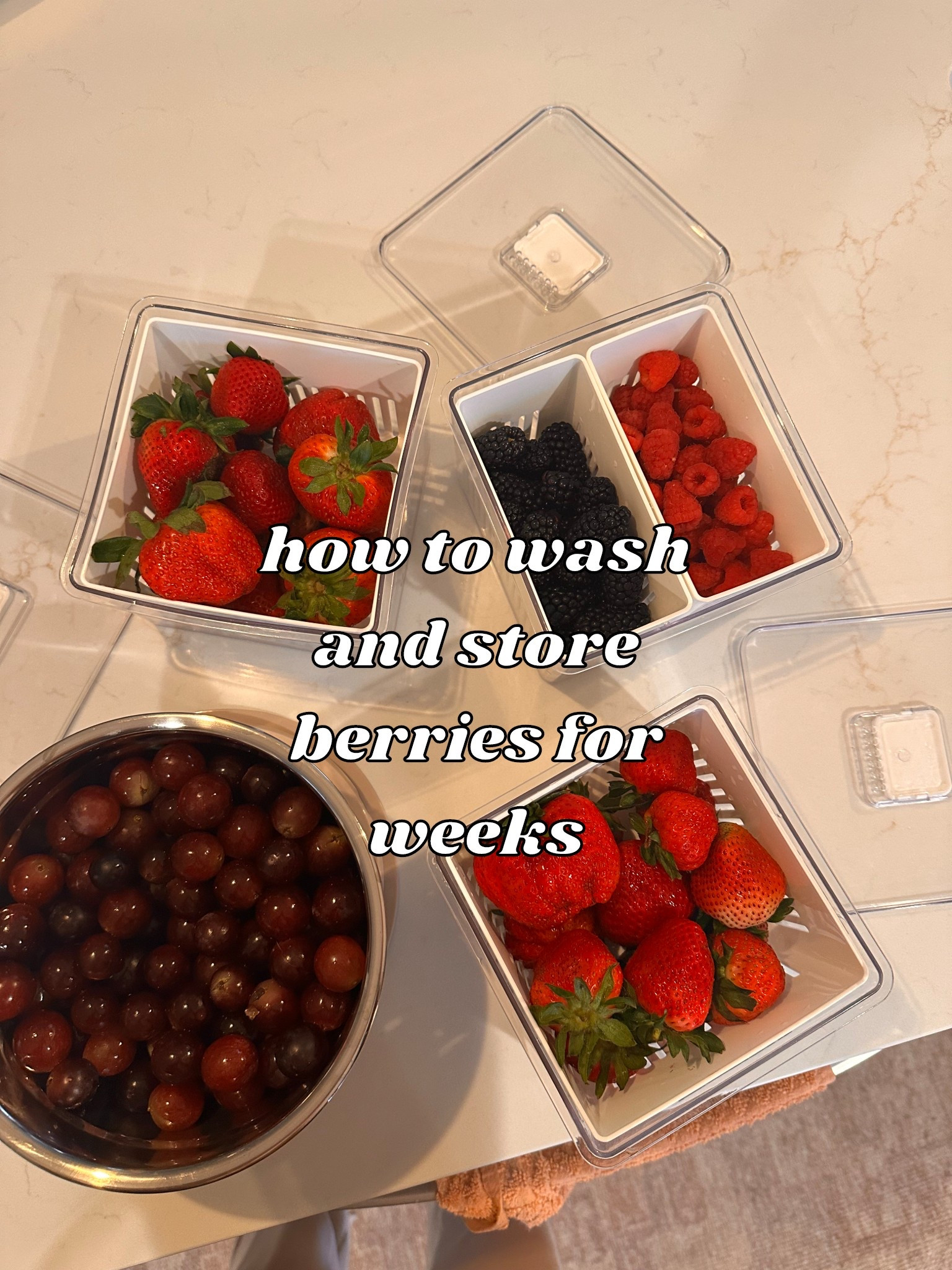 I’ve been using this method for months now and I’m shocked at how long our produce last. It’s super important, especially with the prices of everything right now. I use the Rosie fruit spray and wash then just store them in these containers! 

#LTKHome