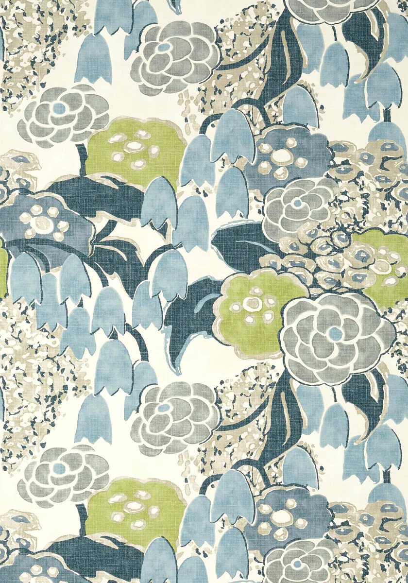Anna French Laura Citrus And Blue Wallpaper | DecoratorsBest