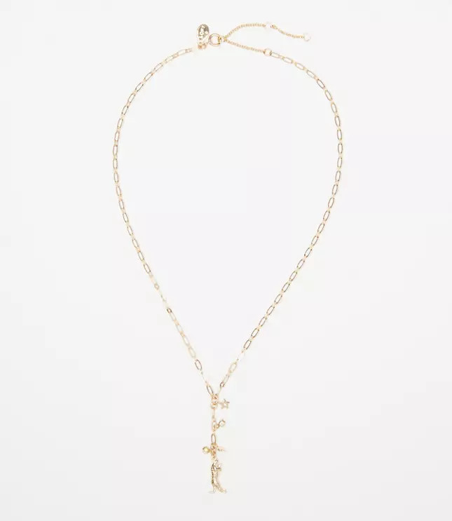 Leopard Print Y Necklace | LOFT | LOFT