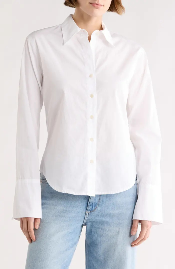 DL1961 Lisette Solid Poplin Button-Up Shirt | Nordstromrack | Nordstrom Rack
