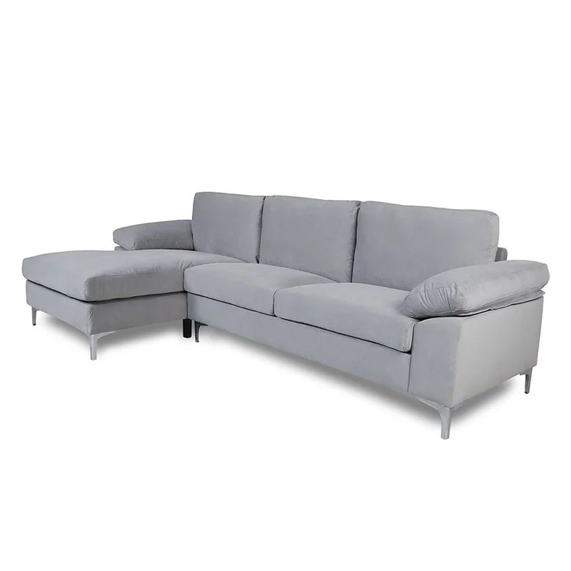 Daiyan 103.5" Wide Velvet Left Hand Facing Sofa & Chaise | Wayfair North America