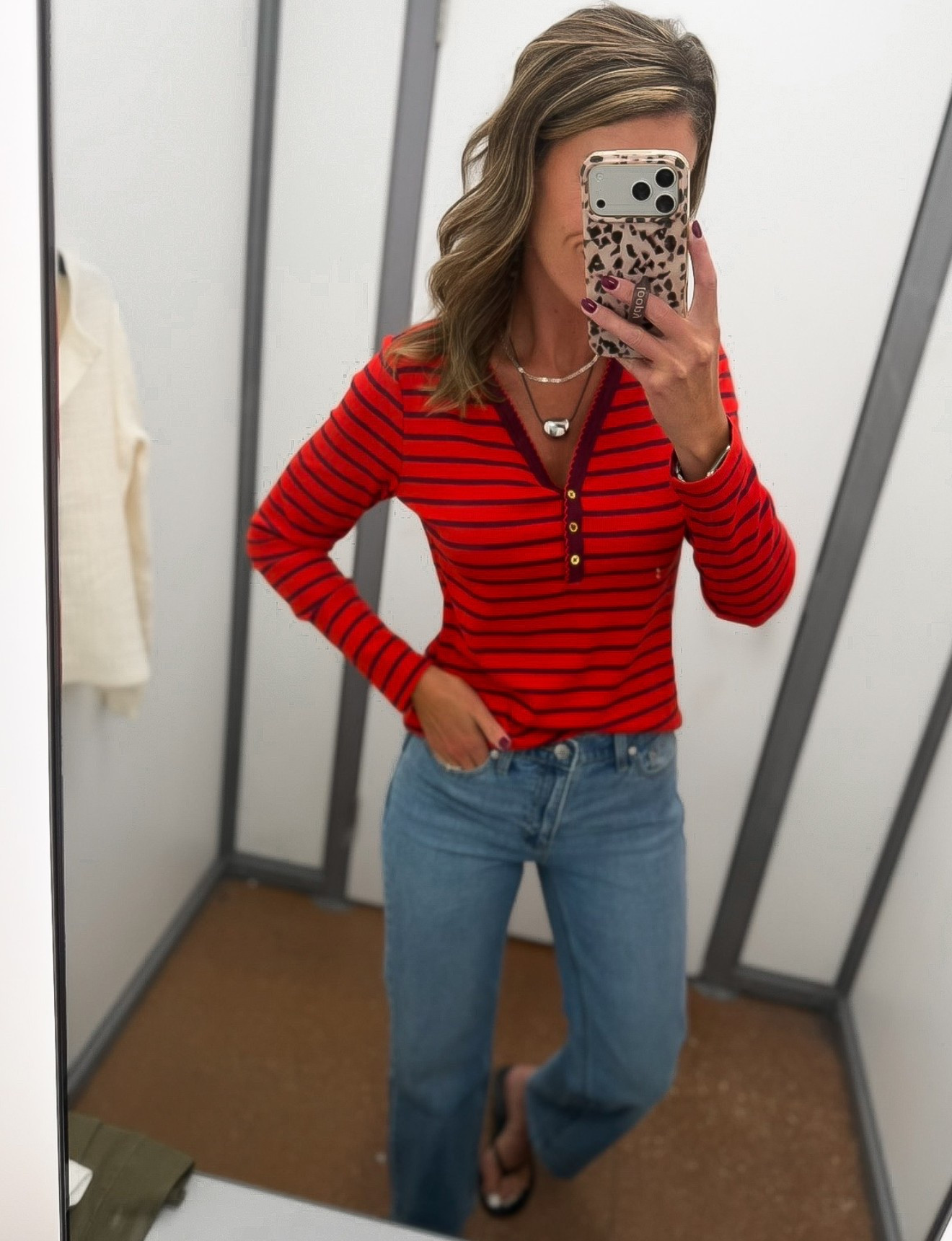 Loved these pieces so much that both came home with me. 
Top/ small (sooo soft)
Jeans/6 less than $20!!

#LTKSeasonal #LTKOver40