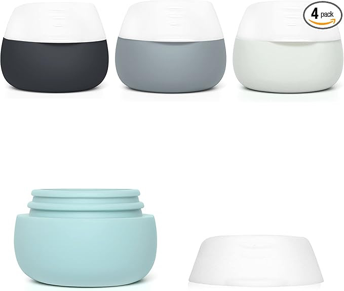 Travel Containers for Toiletries, Gemice Silicone Cream Jars, TSA Approved Travel Size Containers... | Amazon (US)
