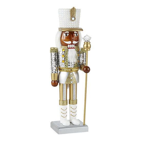North Pole Trading Co. 14" African American Metallic Sequin Jacket Christmas Nutcracker | JCPenney