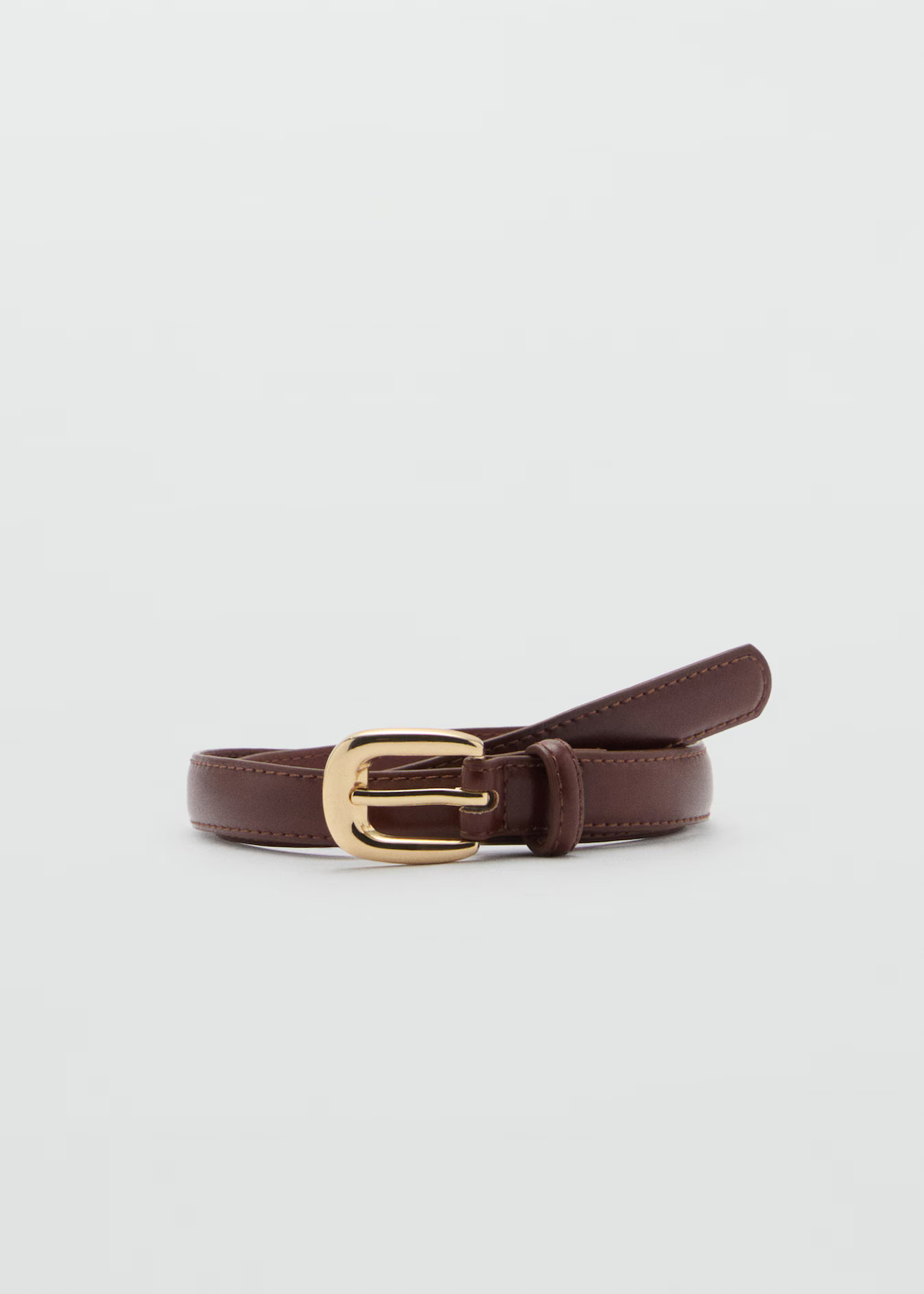 Skinny leather-effect belt | Mango (US/MX/AU)